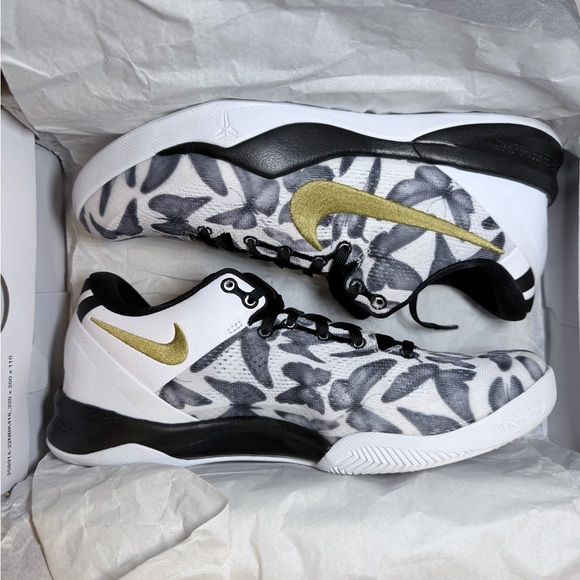 Nike Kobe 8 Protro mambacita size 8.5 White Metallic Gold Black  FV6325 100 - Picture 10 of 11